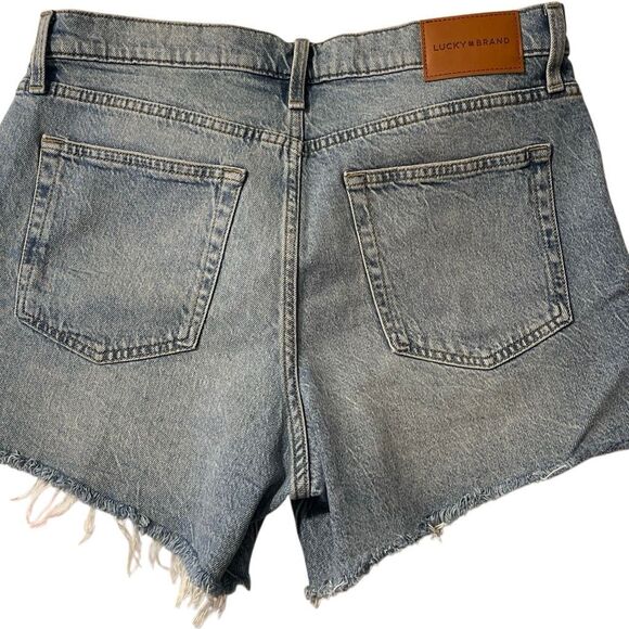 Lucky Brand Women’s 90’s Midi Short Cutoff Jeans Shorts - Picture 4 of 13